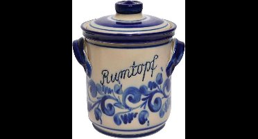 Rumtopf met blauw grijs motief 5 liter