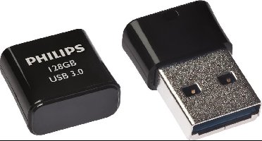 Philips FM12FD90B Pico Edition - 128 GB opslagcapaciteit - USB 3.0 - Keychain - Zwart