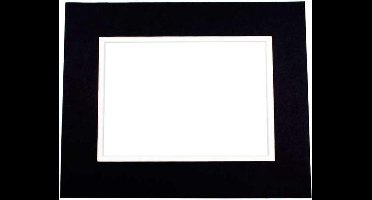 Passepartout Dubbeldik Zwart/Wit 27,9x35,6cm (10 stuks)