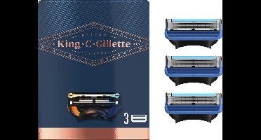 King C. Gillette Gezicht en Contouren Scheermesjes - 3 Navulmesjes