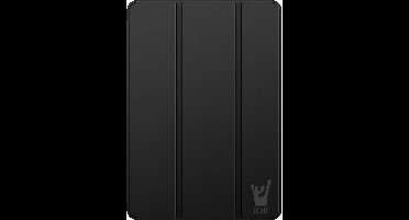Hoes geschikt voor Samsung Galaxy Tab A 10.1 (2016) - Luxe Zwart Kunstleer Hoesje Smart Cover - Book Case Retro (Flip Cover) - Bescherming voor Voor- en Achterkant (Zwarte Kunstleren)