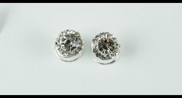 Curlies bol rozet met 14 mini strass points