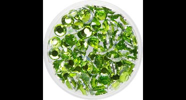 Eulenspiegel - Schmink - Face Jewels - Glitter Steentjes - Carnaval - kleur: Peridot
