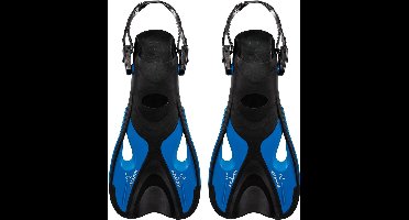 Atlantis Dolphin - Zwemvliezen - Flippers - Verstelbare Hielstrap - Voor Zwemmen & Snorkelen - Kinderen - Zwart/Petrol Blauw - 30-36