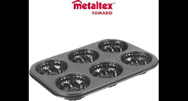 Metaltex By Tomado RVS Bakvorm 7.5 cm | 6 Vaks