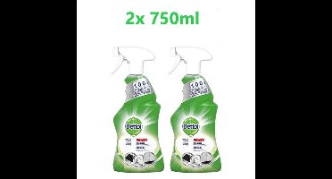 Dettol Keuken - Allesreiniger - Spray -100% Ontvetter - 2 x 750ml