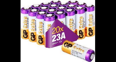 GP Extra Alkaline batterijen 23A batterij 12V A23 MN21 - 20 stuks - Beschermd tegen lekken