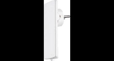 Evoline Plug platte stekker - met randaarde - Wit