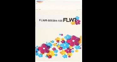 FLWR - Printetiket / 102 x 210 / 10 Pack / Wit - Geschikt voor Zebra