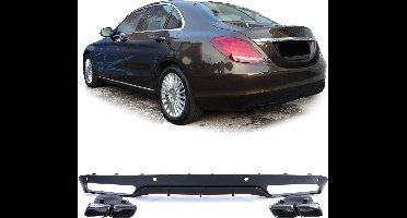 Amg Look uitlaat Diffuser Voor Mercedes C Klasse W205 C63 Zwarte Sierstuk
