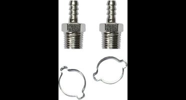 STANLEY Slangpilaar 1/4" M 6x11 mm set van 2 stuks