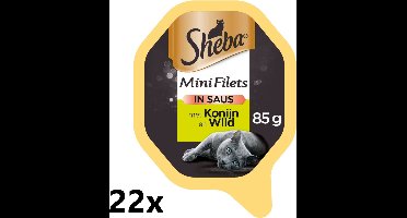 Sheba Alu - Mini Filets in Saus - Konijn & Wild - 22x85g - Kattenvoer Kuipje