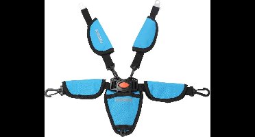 FUXTEC Veiligheidsriem - 5-punts - Veiligheidsgordel voor Bolderkar - turkoois / blauw