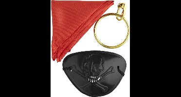 Piratensetje ooglapje bandana en oorbel