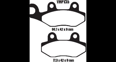 Motor remblokken voorzijde Suzuki RMX 250 1989 - 1997 RMX250 YMP135 remblok rem voor