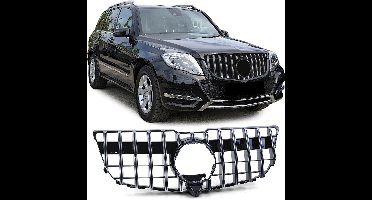 Passend Voor Mercedes GLK X204 Facelift 2012 t/m 2015 Sport Grill Hoogglans Zwart / Chrome Amg GT Look Panamerica