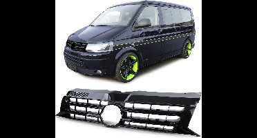 Sport Grill Glans Zwart Caravelle Multivan Geschikt voor Volkswagen Transporter T5 Facelift 09 t/m 15