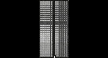 Schellenberg 50643 horrengaas voor deur met magneetsluiting, 120 x 240 cm, antraciet
