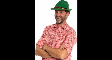 Partychimp Tiroler Hoed Oktoberfest Carnaval Accessoires voor bij Carnavalskleding Dames Carnavalskleding Heren Verkleedkleren Volwassenen - Groen - Vilt