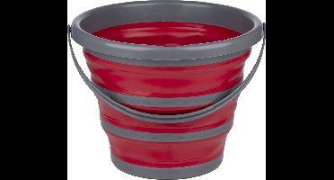 Dirt Devil Opvouwbare Emmer - 10 Liter - 32 x 25,5/ 5,5 CM - Bespaar Opbergruimte - Perfect voor Schoonmaken en Kamperen - Rood