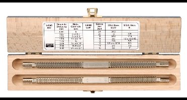 Bahco 1450D/2 Set dubbele draadvijlen, 2-delig, met schroefdraadtabel 1 stuk(s)
