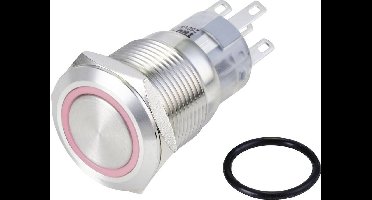 TRU COMPONENTS TC-10090928 LAS1-AGQ-11E/R/24V/S Vandalismebestendige druktoets 250 V/AC 3 A 1x aan/(aan) Moment Rood IP