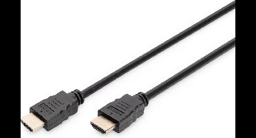 Digitus DB-330123-010-S HDMI-kabel HDMI Aansluitkabel HDMI-A-stekker, HDMI-A-stekker 1.00 m Zwart 4K UHD, Audio Return