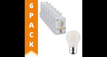 ProLong LED Kogellamp E27 Mat - 4.5W vervangt 40W - Warm wit licht - 6 Kogellampen - Lamp