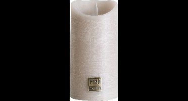 PTMD LED Kaars rustiek beige 10 x 10 x 15 cm. - LED Light Candle rustic sand moveable flame L
