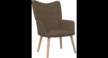 vidaXL - Relaxstoel - stof - bruin