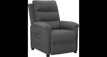vidaXL - Fauteuil - verstelbaar - stof - donkergrijs
