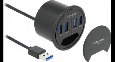 4 poort in desk hub met 4 x Superspeed USB Type-A-poort