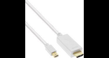 Premium Mini DisplayPort 1.2a naar HDMI 2.0 kabel (4K 60 Hz) / wit - 2 meter