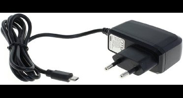 USB Micro B thuislader met vaste kabel - 1A / zwart - 1,1 meter