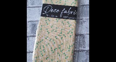 Deco Stof, 100% Polyester, quilten, patchwork, embroidery, 70 x 100 cm, Print licht geel met bloemen