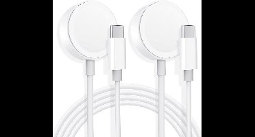 2x USB C Kabel - Geschikt voor Apple Watch - Oplader - USB C Snellader voor iWatch - 2 Meter Lang