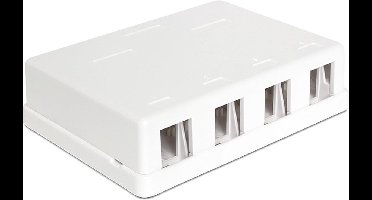 Uitvoerdoos voor 4 Keystone modules / wit