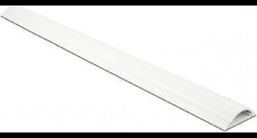 Kunststof kabelgoot half-rond met zelfklevende plakstrip - 100 x 5 cm / wit
