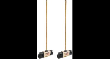 2x Stuks Binnenbezem ECO met bamboe steel 120 cm