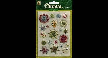 Crystal Stickers - Foil stickers - 3d Stickers - Kerst