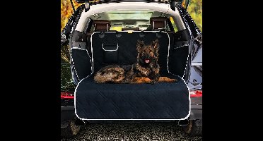 Kofferbakbescherming voor hond - Scheurvaste en Waterdichte kofferbak hondendeken met zijbescherming om de kofferbak en bumper te beschermen tegen vuil, krassen en haren - Zwart