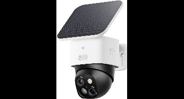 eufy Security S340 Solocamera – SoloCam - Draadloze 3K beveiligingscamera voor buiten met dual-lens, 360° dekking, geïntegreerd zonnepaneel, AI-bewegingsdetectie, compatibel met Alexa en Google Assistant