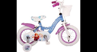Disney Frozen 2 Kinderfiets - Meisjes - 12 inch - Blauw/Paars - Twee handremmen