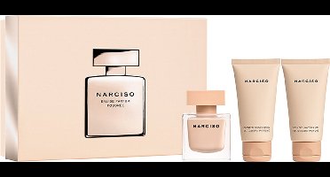 Narciso Rodriguez - Narciso Poudrée Eau de Parfum 50 ml + body lotion 50 ml + shower gel 50 ml - Geschenkset Dames