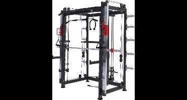 Gorilla Sports Smith Machine - Krachtstation - Multi Press - Homegym - Full body training - Incl. accessoires