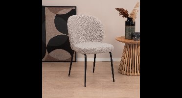 2x Sohome Eetkamerstoel Knox Bouclé - Beige