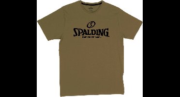 Spalding Essential Logo T-Shirt Heren - Khaki | Maat: XXL