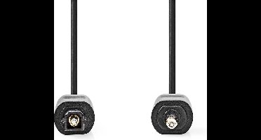 Nedis Optische Audiokabel - TosLink Male - Mini-Toslink - 1.00 m - Rond - PVC - Zwart - Label