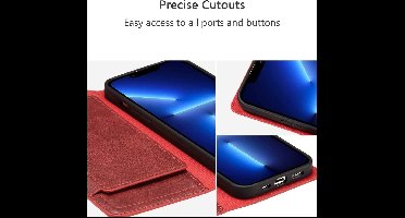 LuxeBass Hoesje geschikt voor Samsung Galaxy S22 Ultra - Boekhoesje - Rood - Vintage portemonne hoes met ritssluiting gsm hoesje - telefoonhoes - telefoonhoesjes