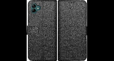 Just in Case hoesje geschikt voor Samsung Galaxy A04 Hoesje met Pasjeshouder - Bookcase Classic - Zwart